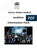 Audition Information Pack: Royal Opera Chorus