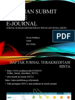 Pedoman pemilihan jurnal dan submit jurnal SINTA