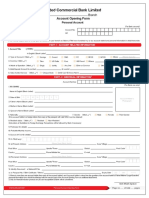 United Commercial Bank Limited: Account Opening Form