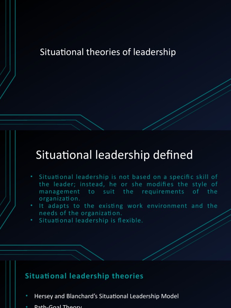 A Comprehensive Overview of Situational Leadership Theories and Models ...