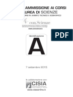 Test CISIA ConScienze Anno 2015