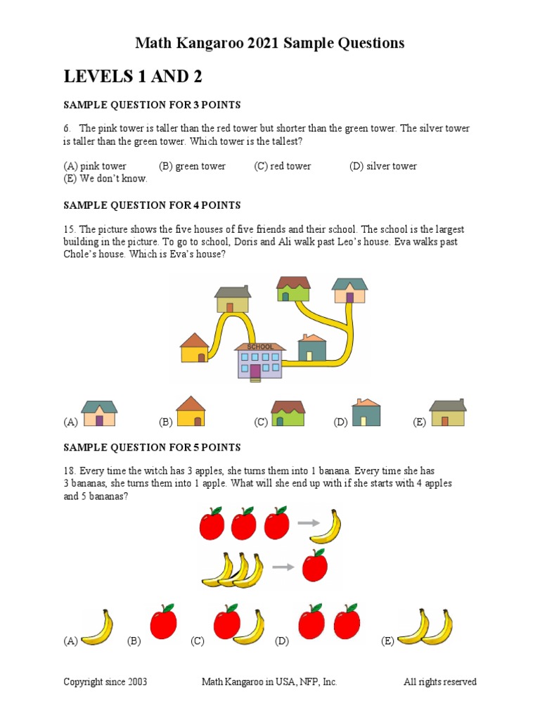 2021 MK Sample Questions | PDF | Area | Mathematics