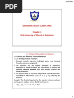 General Chemistry (Chem 1006) Stoichiometry of Chemical Reactions