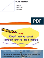 Definite and Indefinite Articles