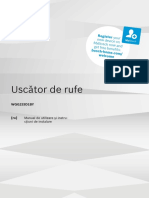 Manual Uscator de Rufe Bosch 8 KG