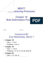 ME477 Manufacturing Processes Bulk Deformation Processes