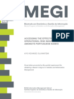 Accessing The Effectiveness of Operational Risk Management Amongts Portuguese Banks