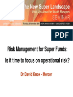 Focusing on Operational Risk in Super Funds