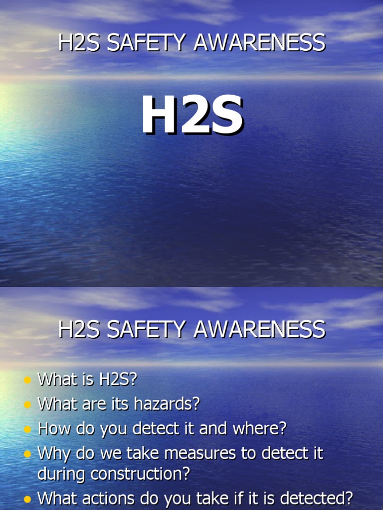 H2S Safety Awareness Training Guide | PDF