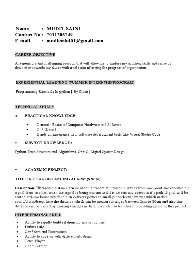 name-mudit-saini-contact-no-7011206749-e-mail-career-objective