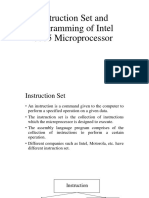 Instruction Set and Programming of Intel 8085 Microprocessor