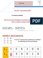 Recherche Opérationnelle: Feg Settat