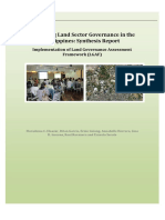 Improving Land Sector Governance in The Philippines: Synthesis Report