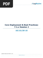 Core Deployment & Best Practices: 7.1.x Session 2