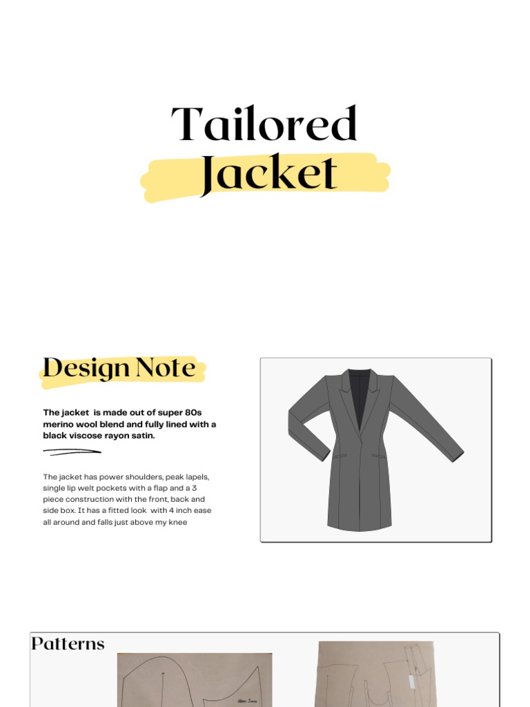 Tailored Merino Wool Jacket Design Guide | PDF | Cooking, Food & Wine ...