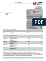 Personal Current Account Statement