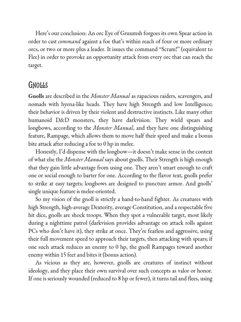 The Monsters Know What They Are Doing (Gnolls) PDF