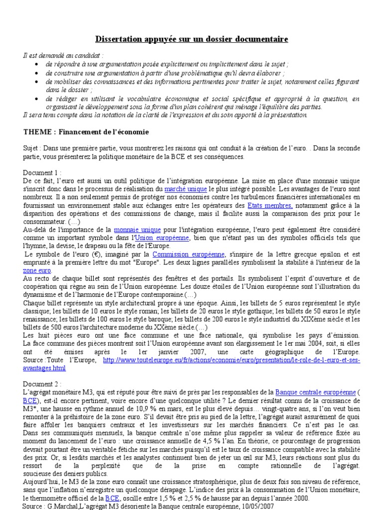 Dissertation Sur La Crise Economique De 1929 Pdf Dissertation Euro | PDF | euro | Banque centrale européenne