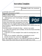 Observation Template: Date: Lesson: Guiding Question: Observation Notes