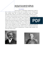 Causas y Consecuencias de La Ocupación Militar de Estados Unidos A República Dominicana 1916