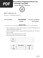 ME-447 Lab Final Exam Paper B