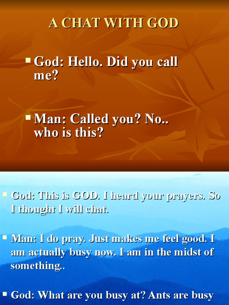 Chat With God | PDF | God | Faith