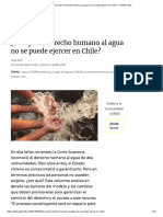 ¿Por Qué El Derecho Humano Al Agua No Se Puede Ejercer en Chile - CIPER Chile