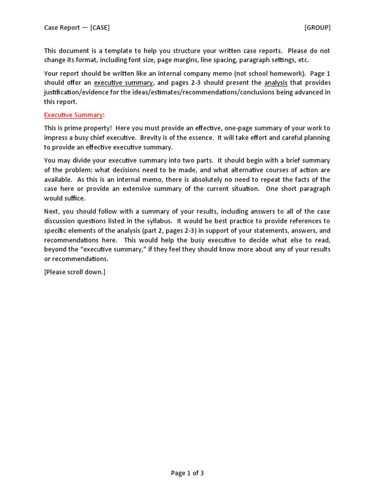 Case Report Template Guide | PDF | Cognition