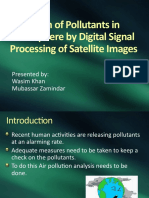 Detection of Pollutants in Atmosphere by Digital Signal Processing of Satellite Images