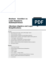 4-Boolean Kuralları Ve Lojik İfadelerin Sadeleştirilmesi