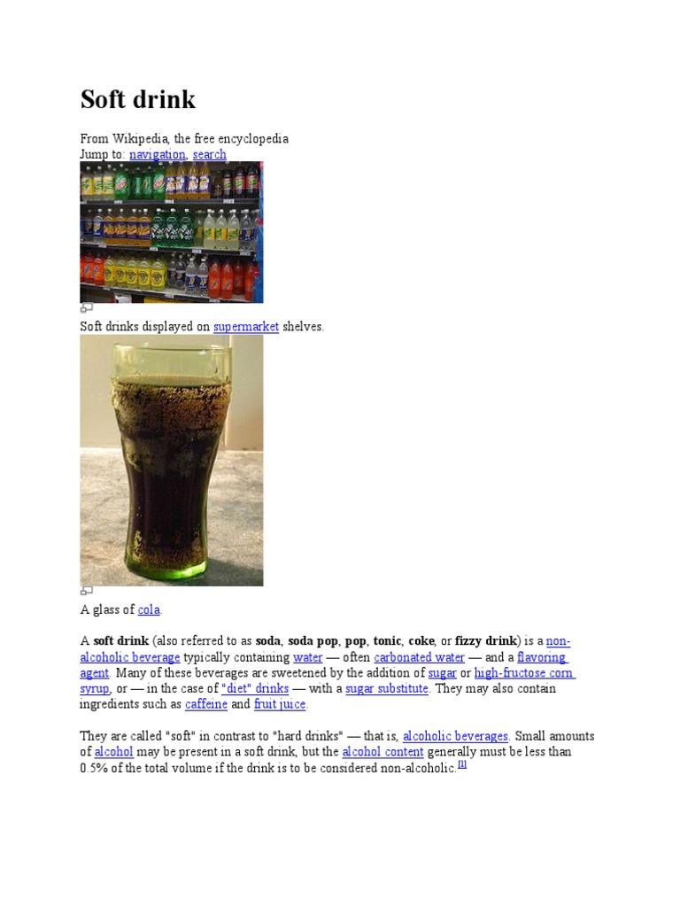 Soft Drink Navigation Search PDF Soft Drink Fructose