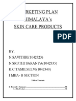 Marketing Plan Himalaya'S Skin Care Products