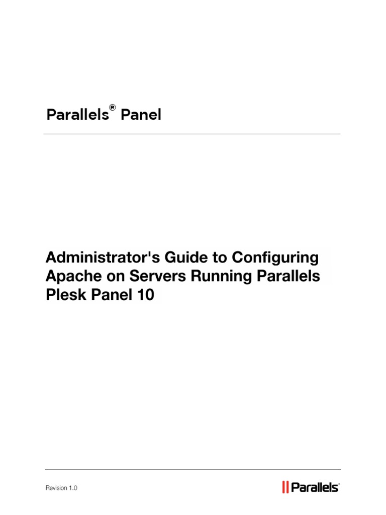 Plesk 10 Apache Configuration Guide PDF sites Php