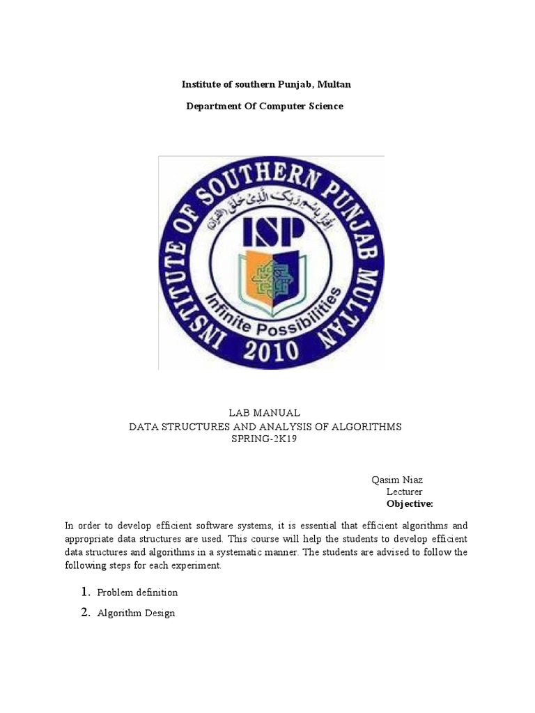 LAB Manual C++ by Qasim Niaz | PDF | Queue (Abstract Data Type ...