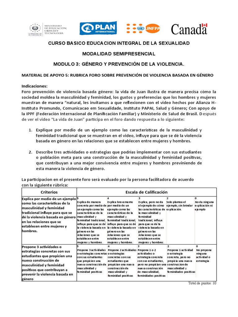 Criterios de Evaluación en Violencia de Género | PDF | Masculinidad