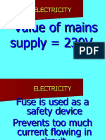 Value of Mains Supply 230V