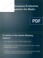 Performance Evaluation Parameters For Banks