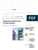 Pengertian Speaker Dan Prinsip Kerja Speaker (Pengeras Suara)