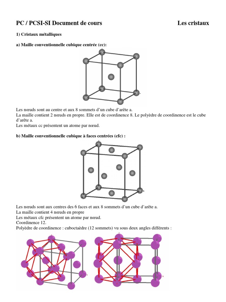 Les Cristaux Cristal Mineralogie