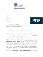Carta de Observaciones Al Informe de Evaluación Del Proc