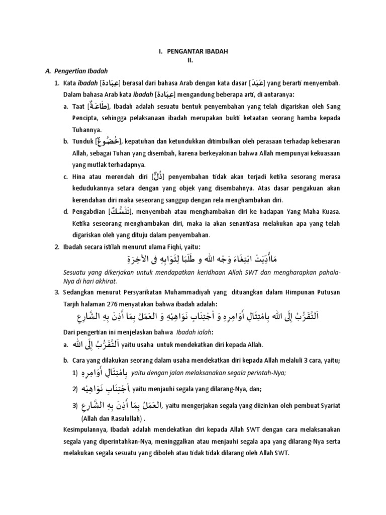 Materi Pengantar Ibadah | PDF