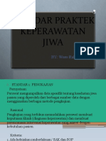 Standar Praktek Keperawatan Jiwa