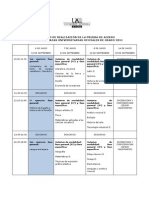 Horario Prueba PAU 2011