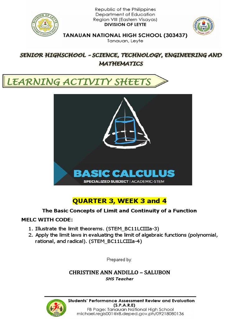 w3 w4 Basic Cal | PDF | Function (Mathematics) | Calculus