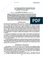 Resist Ce-Curve Method For Predicting Propagation Threshold of Short Fatigue Cracks at Notches