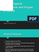 Human Speech Mechanism and Organs