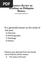 Extensive Review On Readings On Philippine History