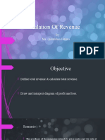 Calculation of Revenue: by Ms. Quratulain Fatima