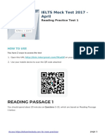 Reading Passage 1: IELTS Mock Test 2017 - April