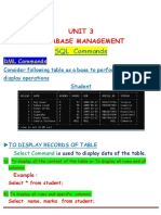 SQL Commands: Unit 3 Database Management